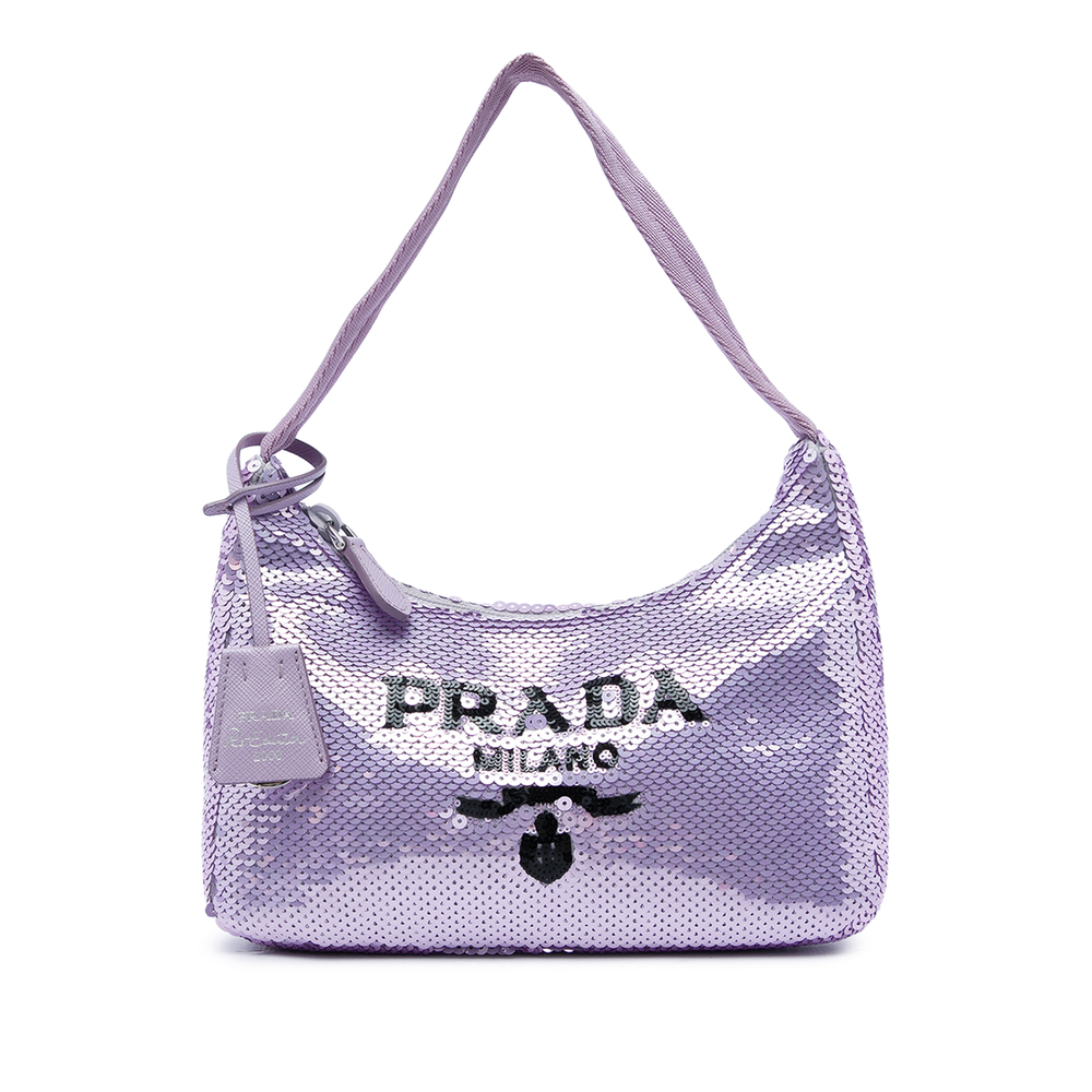 Pre-Loved Prada Mini Re Nylon Paillettes Sequin Re Edition 2000 Shoulder Bag